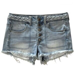 American Eagle Women's Size 6 Stretch Hi Rise Shortie Button‎ Fly Pockets Shorts